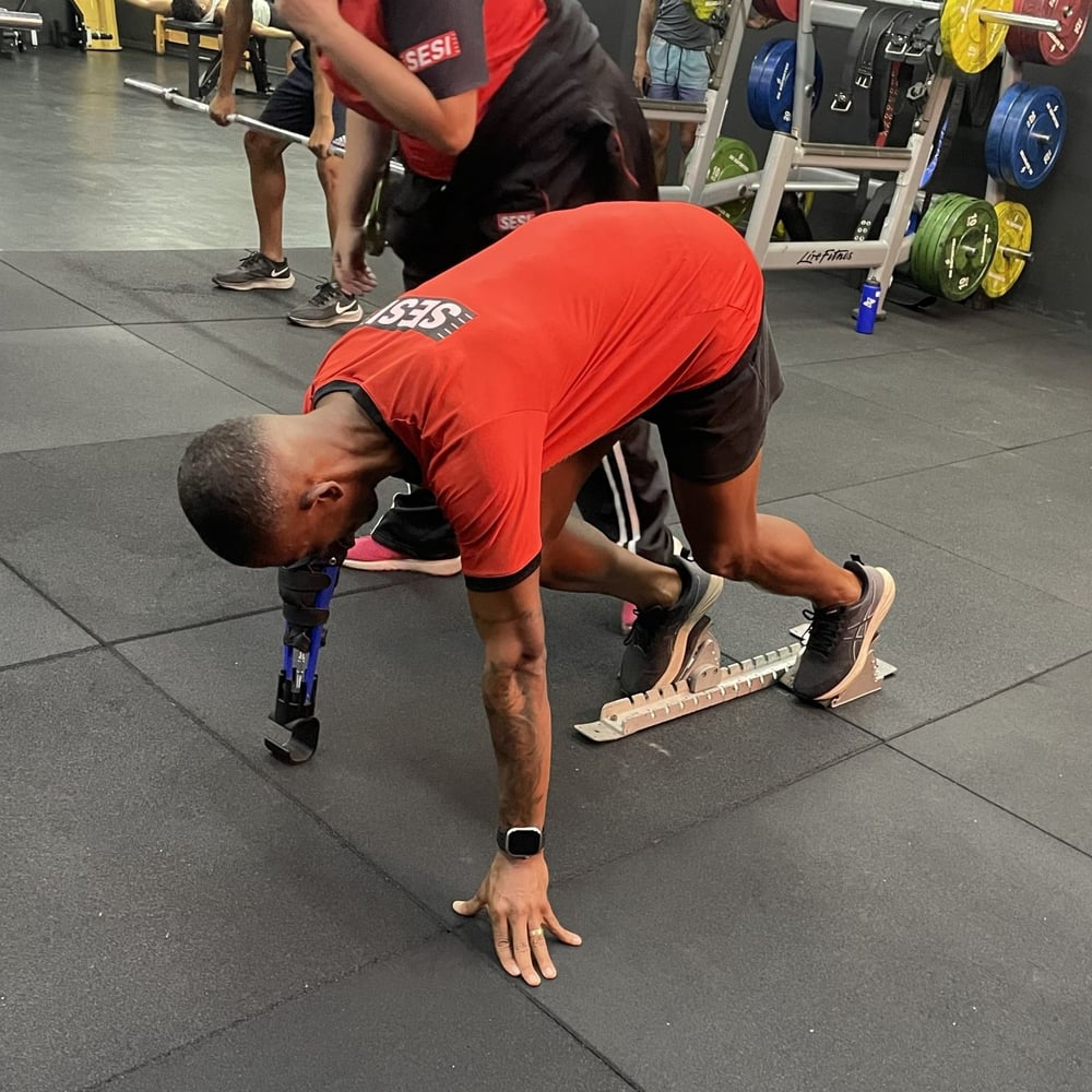 Testing the prosthetics with athletes